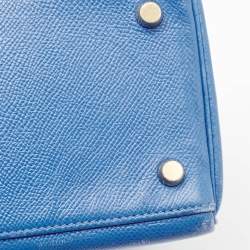 Pre Owned Hermes Bleu Courchevel Leather Gold Finish Kelly Retourne 28 Bag