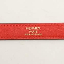 Hermes Capucine Swift Leather Gold Plated Kelly Retourne 25 Bag