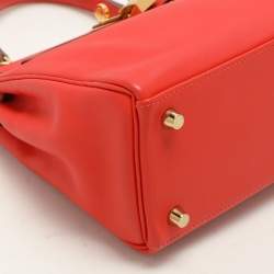 Hermes Capucine Swift Leather Gold Plated Kelly Retourne 25 Bag