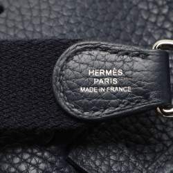 Hermès Blue Navy Taurillon Clemence Leather Evelyne Amazone TPM Bag