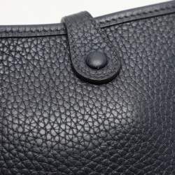 Hermès Blue Navy Taurillon Clemence Leather Evelyne Amazone TPM Bag