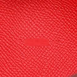 Hermes Red Epsom Leather Constance Long Wallet