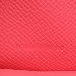 Pre Owned Hermes Rose Lipstick Epsom Leather Kelly Classic Wallet