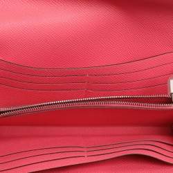 Pre Owned Hermes Rose Lipstick Epsom Leather Kelly Classic Wallet