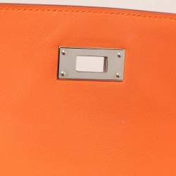 Hermes Orange Swift Leather Berline 21 Bag