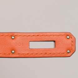 Hermes Orange Swift Leather Berline 21 Bag