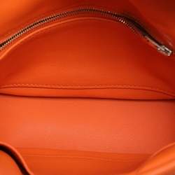 Hermes Orange Swift Leather Berline 21 Bag