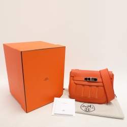 Hermes Orange Swift Leather Berline 21 Bag