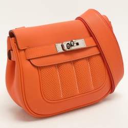 Hermes Orange Swift Leather Berline 21 Bag