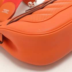 Hermes Orange Swift Leather Berline 21 Bag