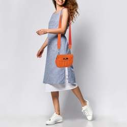Hermes Orange Swift Leather Berline 21 Bag