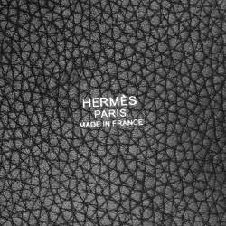 Hermes Black Togo Leather Picotin Lock 18 Bag