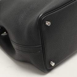 Hermes Black Togo Leather Picotin Lock 18 Bag