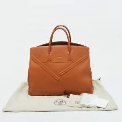 Hermes Gold Swift Leather Shadow Birkin 40 Bag
