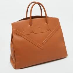 Hermes Gold Swift Leather Shadow Birkin 40 Bag