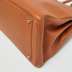 Hermes Gold Swift Leather Shadow Birkin 40 Bag