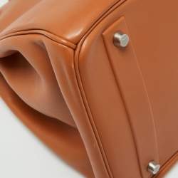 Hermes Gold Swift Leather Shadow Birkin 40 Bag
