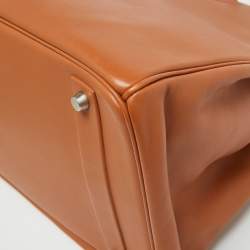 Hermes Gold Swift Leather Shadow Birkin 40 Bag
