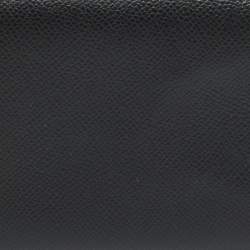 Hermes Black Madame Leather Calvi Card Holder