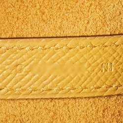Pre Owned Hermes Jaune Ambre/Brique/Blanc Epsom Leather Picotin Lock Tressage 18 Bag