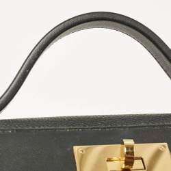 Hermes Noir Taurillon Maurice and Swift Leather Gold Finish 24/24 29 Bag
