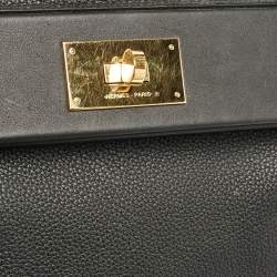 Hermes Noir Taurillon Maurice and Swift Leather Gold Finish 24/24 29 Bag