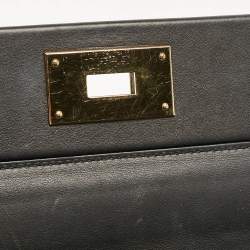Hermes Noir Taurillon Maurice and Swift Leather Gold Finish 24/24 29 Bag