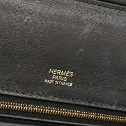 Hermes Noir Taurillon Maurice and Swift Leather Gold Finish 24/24 29 Bag
