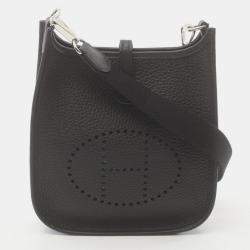 Hermes Black Leather Evelyne Tpm Amazon Shoulder Bag