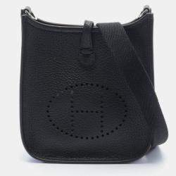 Hermes Black Leather Evelyne Tpm Shoulder Bag