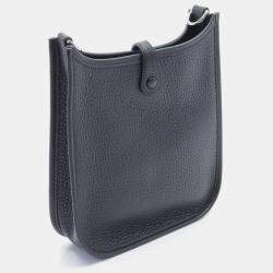 Hermes Black Leather Evelyne Tpm Shoulder Bag