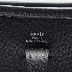 Hermes Black Leather Evelyne Tpm Shoulder Bag