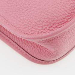 Hermes Pink Leather Evelyne Tpm Shoulder Bag