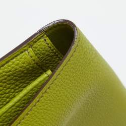 Hermes Anis Green Taurillon Togo Leather Dogon Duo Wallet