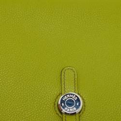 Hermes Anis Green Taurillon Togo Leather Dogon Duo Wallet