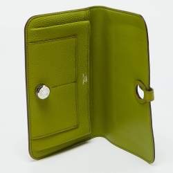 Hermes Anis Green Taurillon Togo Leather Dogon Duo Wallet