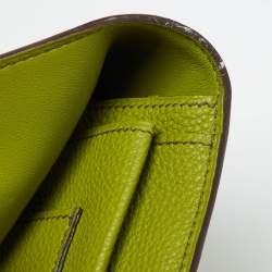 Hermes Anis Green Taurillon Togo Leather Dogon Duo Wallet