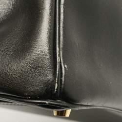 Hermes Noir Box Leather Gold Finish Birkin 35 Bag