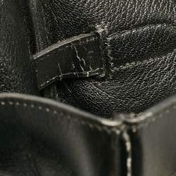 Hermes Noir Box Leather Gold Finish Birkin 35 Bag