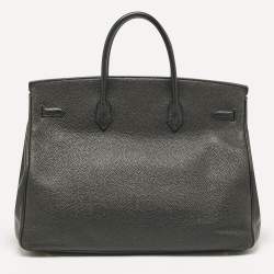 Hermes Noir Togo Leather Gold Finish Birkin 40 Bag