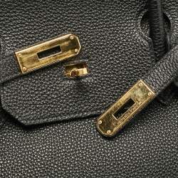 Hermes Noir Togo Leather Gold Finish Birkin 40 Bag
