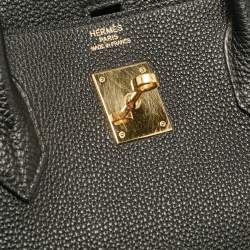 Hermes Noir Togo Leather Gold Finish Birkin 40 Bag