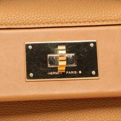 Hermes Jaune Ambre Togo and Swift Leather Gold Tone Finish 24/24 29 Bag