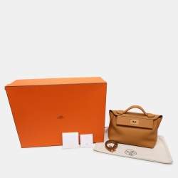 Hermes Jaune Ambre Togo and Swift Leather Gold Tone Finish 24/24 29 Bag