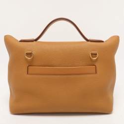 Hermes Jaune Ambre Togo and Swift Leather Gold Tone Finish 24/24 29 Bag