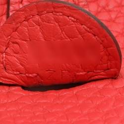 Pre Owned Hermes Bougainvillier Taurillon Clemence Leather Evelyne TPM Bag 