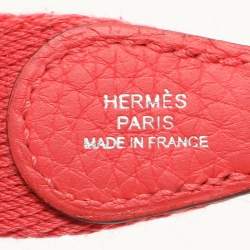 Pre Owned Hermes Bougainvillier Taurillon Clemence Leather Evelyne TPM Bag 
