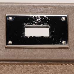 Hermes Etoupe Swift Leather Silver Finish 24/24 21 Bag 