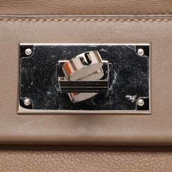 Hermes Etoupe Swift Leather Silver Finish 24/24 21 Bag 