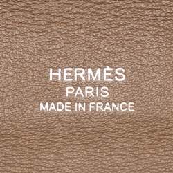 Hermes Etoupe Swift Leather Silver Finish 24/24 21 Bag 